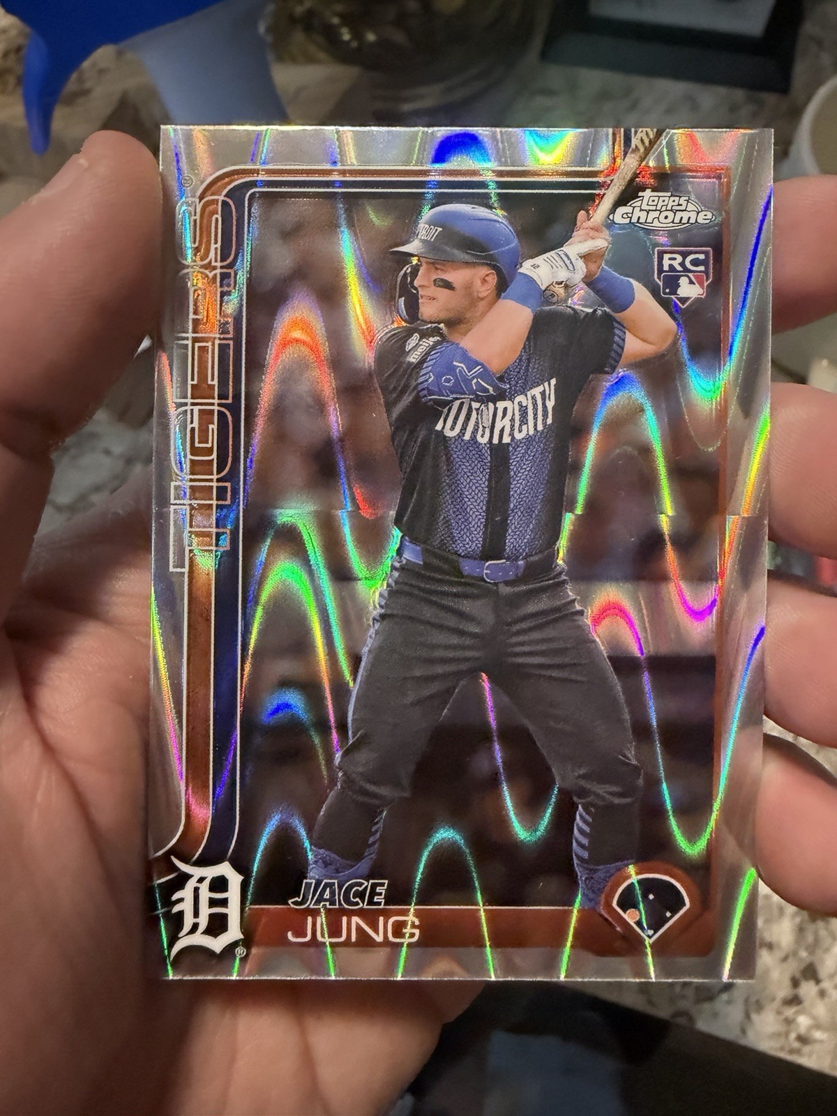 2025 Topps Chrome - Jace Jung #225 RayWave Refractor (RC)