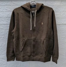 New Ralph Lauren The RL Fleece Hoodie Nutmeg Brown Size L