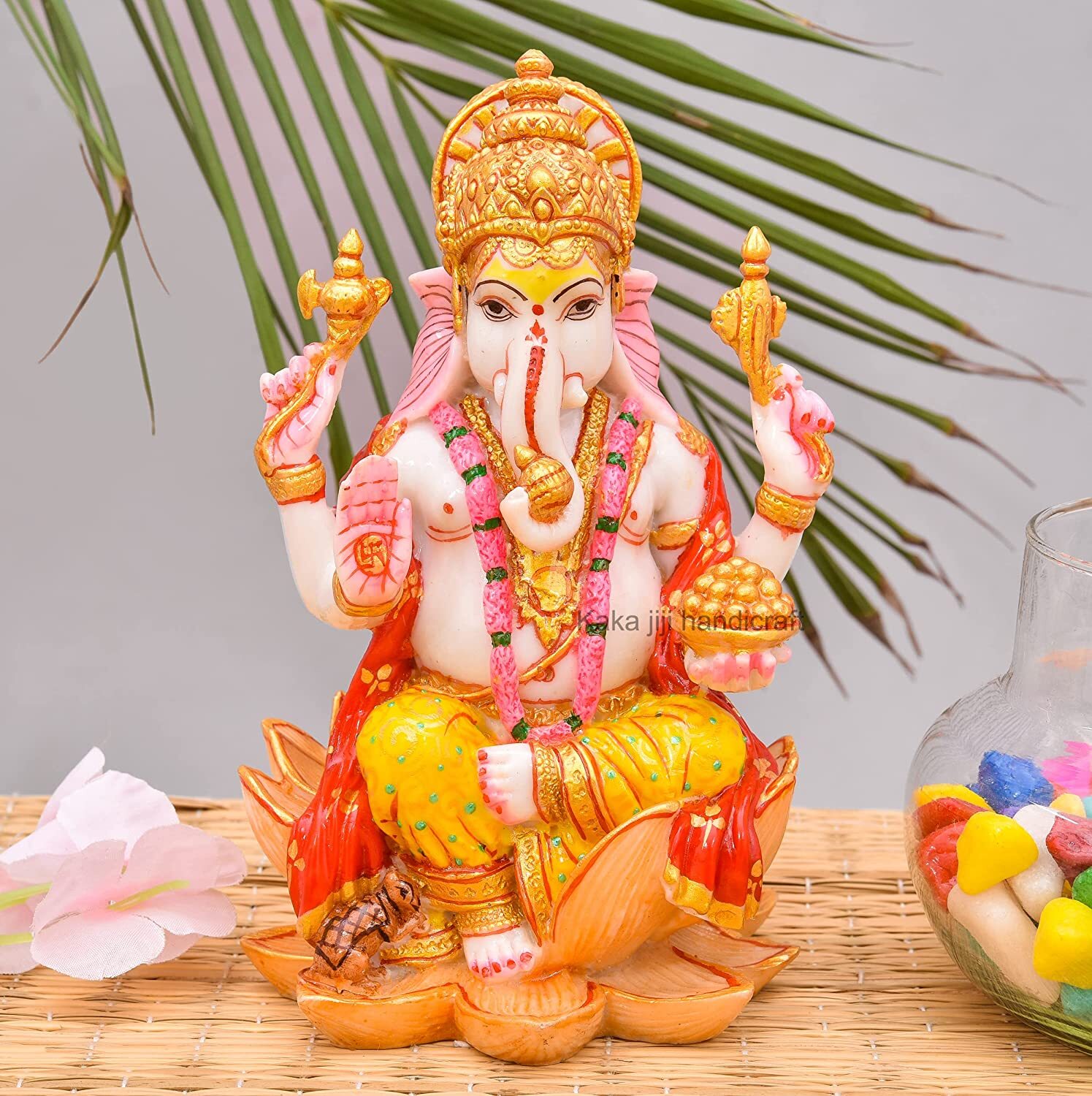 Lord Ganesha ji Statue Marble Dust Murti Idol Indian Hindu God Figurine