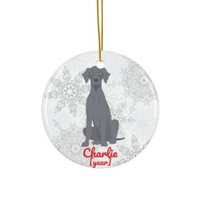 Weimaraner Ornament Gifts Customized Weimy Dog Mom Dad Christmas Tree Decoration