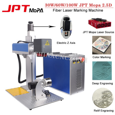 60W-300W JPT M7 Mopa Fiber Laser Marking Machine 2.5D Laser Engraving EZCAD3