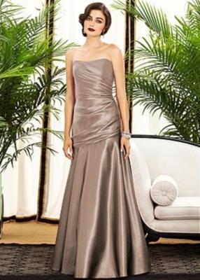 Dessy Collection Dessy Gowns Shirred 3d Sequin Embroidery Floral Maxi Bridesmaid  Dress With