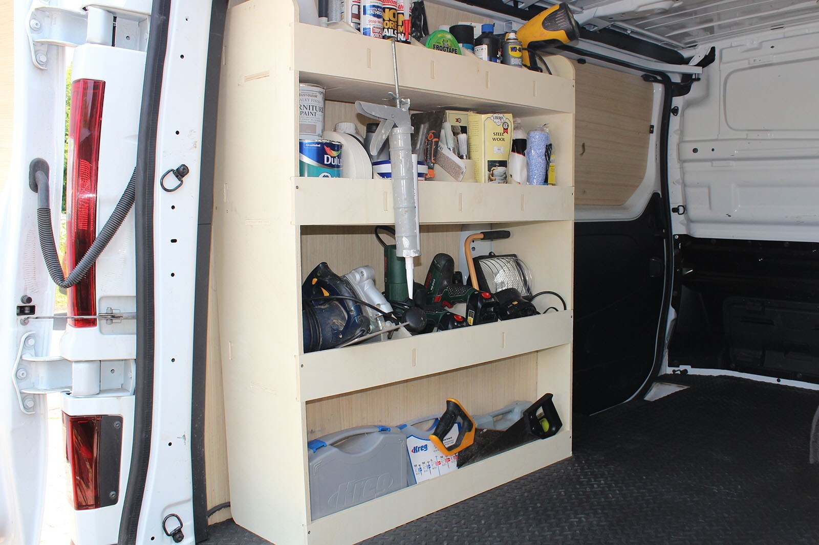 Renault Trafic Traffic LWB 2015+ Van Racking Tool Organiser OS or NS Van Rack
