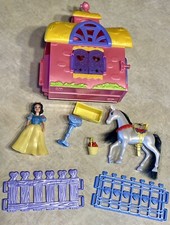 Disney Mattel Polly Pocket Princess Snow White With Cottage Royal Stable PlaySet