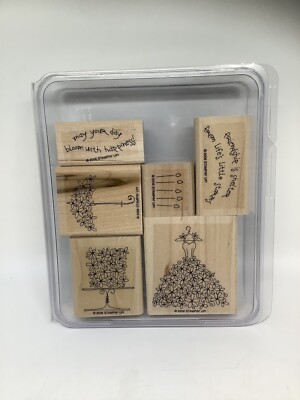 Stampin Up  Blooming With Happiness   2006 Retired Set Of 6 NOS