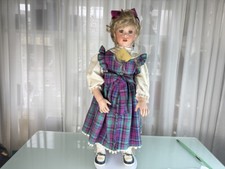 Künstlerpuppe Sammler Puppe Handarbeit Porzellanpuppe 78 cm. Top Zustand 