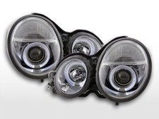 Scheinwerfer Set Angel Eyes Mercedes E-Klasse Typ W210  99-01 chrom f&uuml;r
