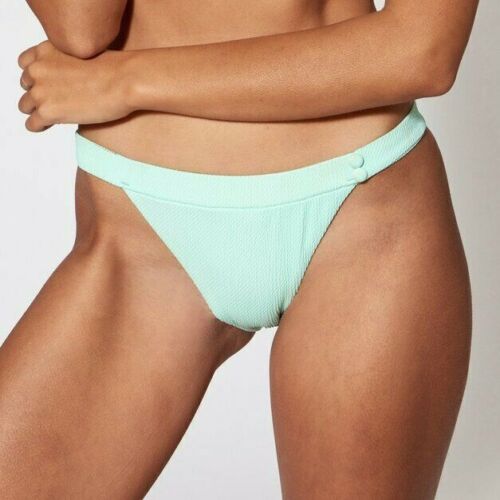 Red Carter Page Textured Banded Hipster Bikini Bottom sz M mint