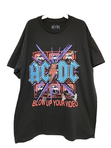 New ACDC AC DC Est 1973 Logo Adult Men's Medium Black Cotton T-shirt | eBay