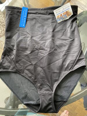 Slim Shaper by Miracle Brands Extra Firm High Waist Brief Shapewear XL  Black