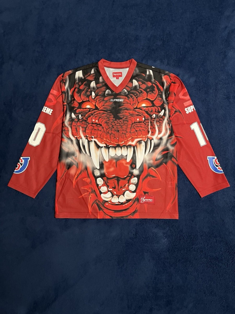 Supreme Dragon Hockey Jersey Red Small | eBay