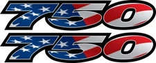 2 Custom American Flag 750 Tail Fairing Decals GSXR Stickers USA gsxr750 gsx-r
