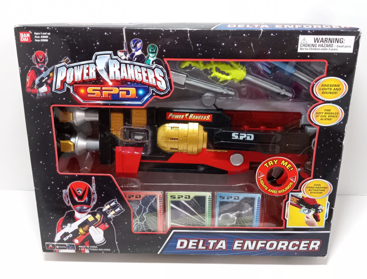 NEW RARE Power Rangers SPD DELTA ENFORCER TOY GUN BLASTER WEAPON