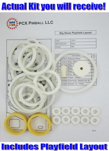 Bally Big Show 1974 máquina de pinball kit de anillo de goma - Imagen 1 de 2