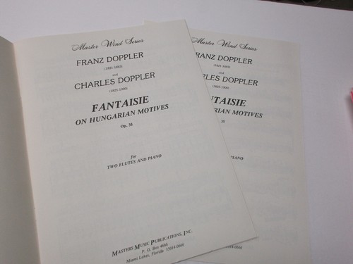 Franz & Charles Doppler Fantaisie on Hungarian Motives 2 Flute Piano Sheet Music - Picture 2 of 6