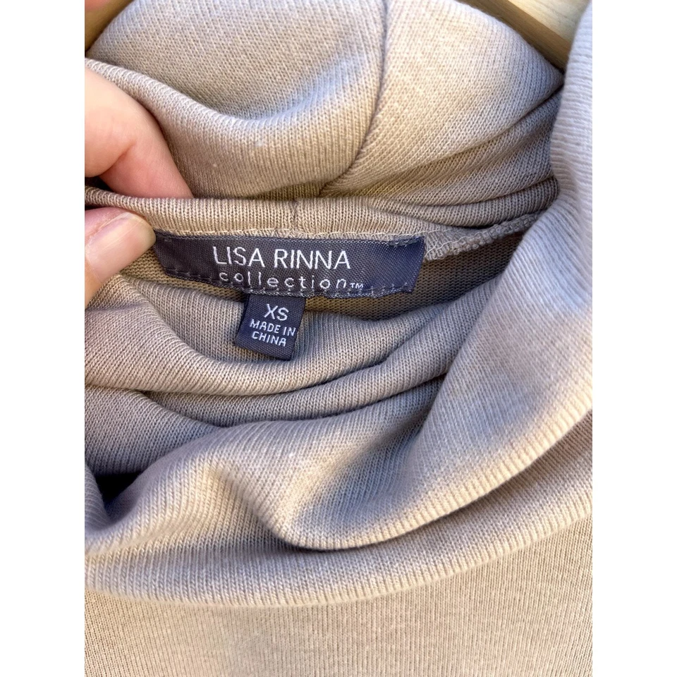 Túnica Lisa Rinna Colección Cuello Capucha con Detalle de Costura Hthr Avena ~ XS Foto 3 de 4