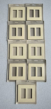 Lot of 9 NEW Lutron CW-2B-IV Claro 2-Gang Wall Plate, Ivory, Decorator