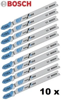 10x Bosch T118A Stichsägeblätter Metall Holz DeWalt Makita Skil Metabo AEG