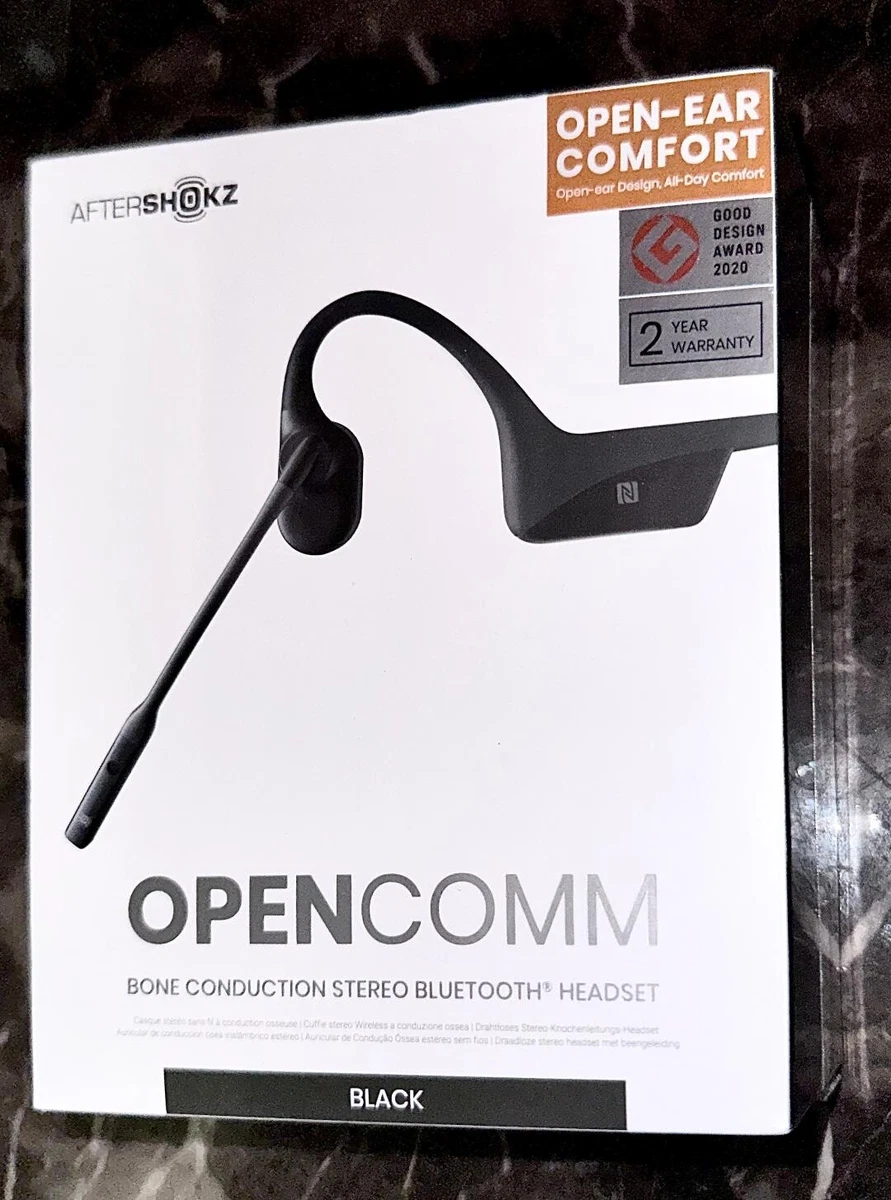 Aftershokz OpenComm Wireless Bluetooth Bone Conduction Headphones