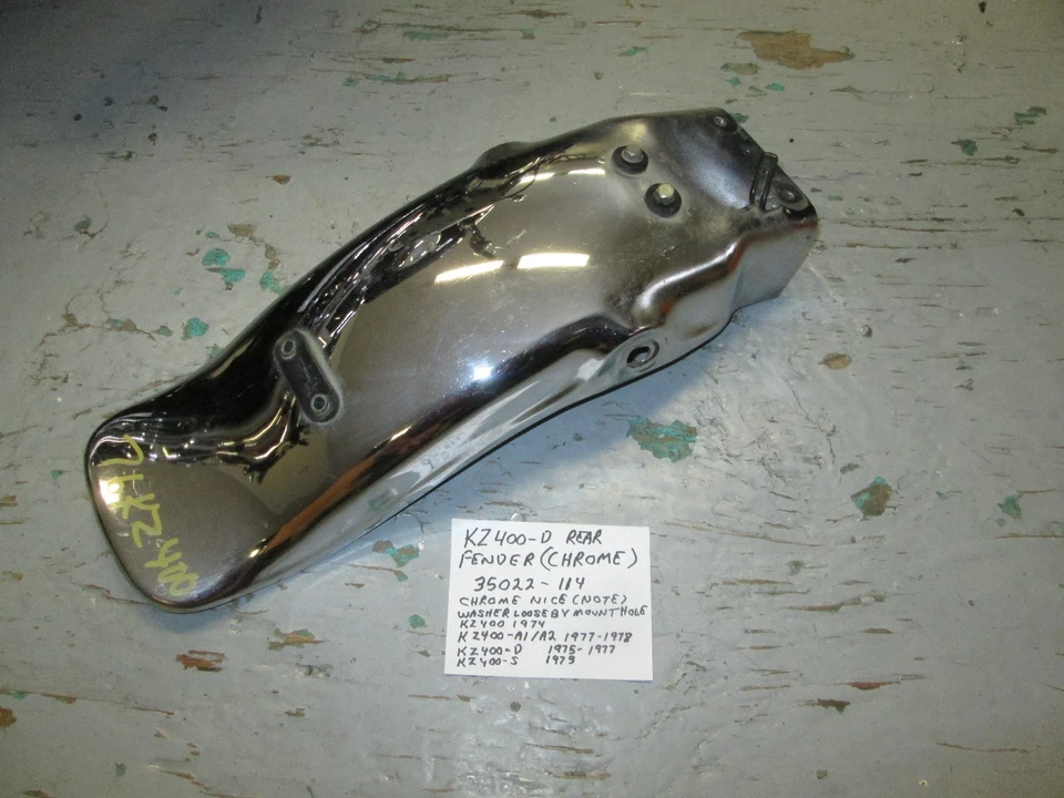 川崎 KZ400 / A / D / S 后挡泥板 ,35022 - 114 ,铬 — 第 4/4 张图片