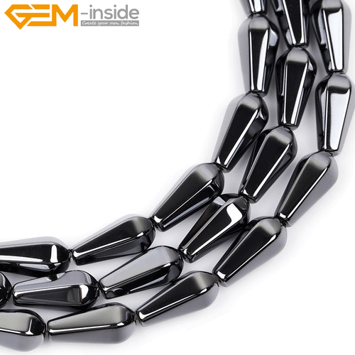 Natürliche Träne Schwarz Jet Hämatit Nicht Magnetisch Perlen Für Schmuck Herstellung 15 Zoll - Bild 45 von 51