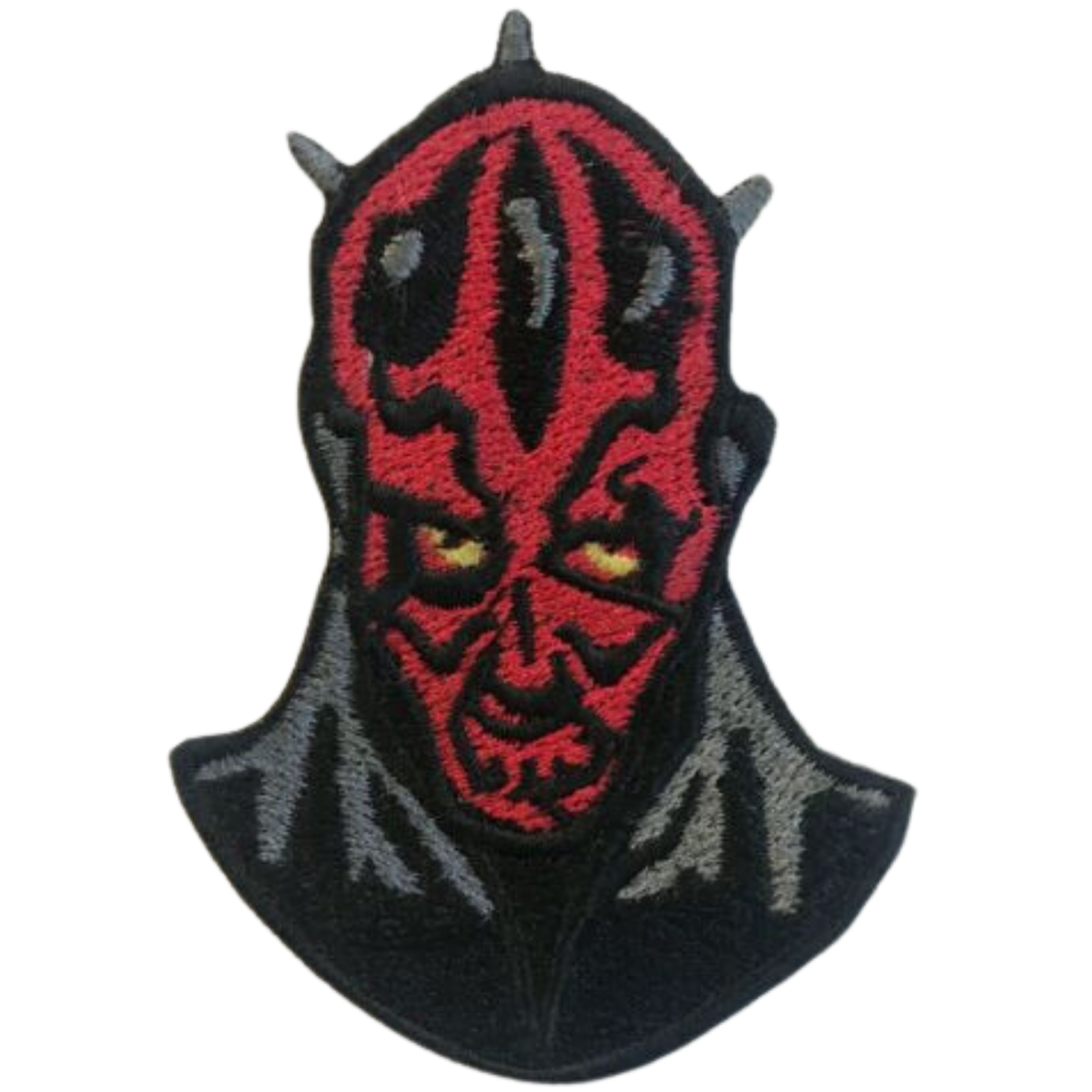 Scary Angry Devil Face Iron On Embroidered Sew On Patch  
