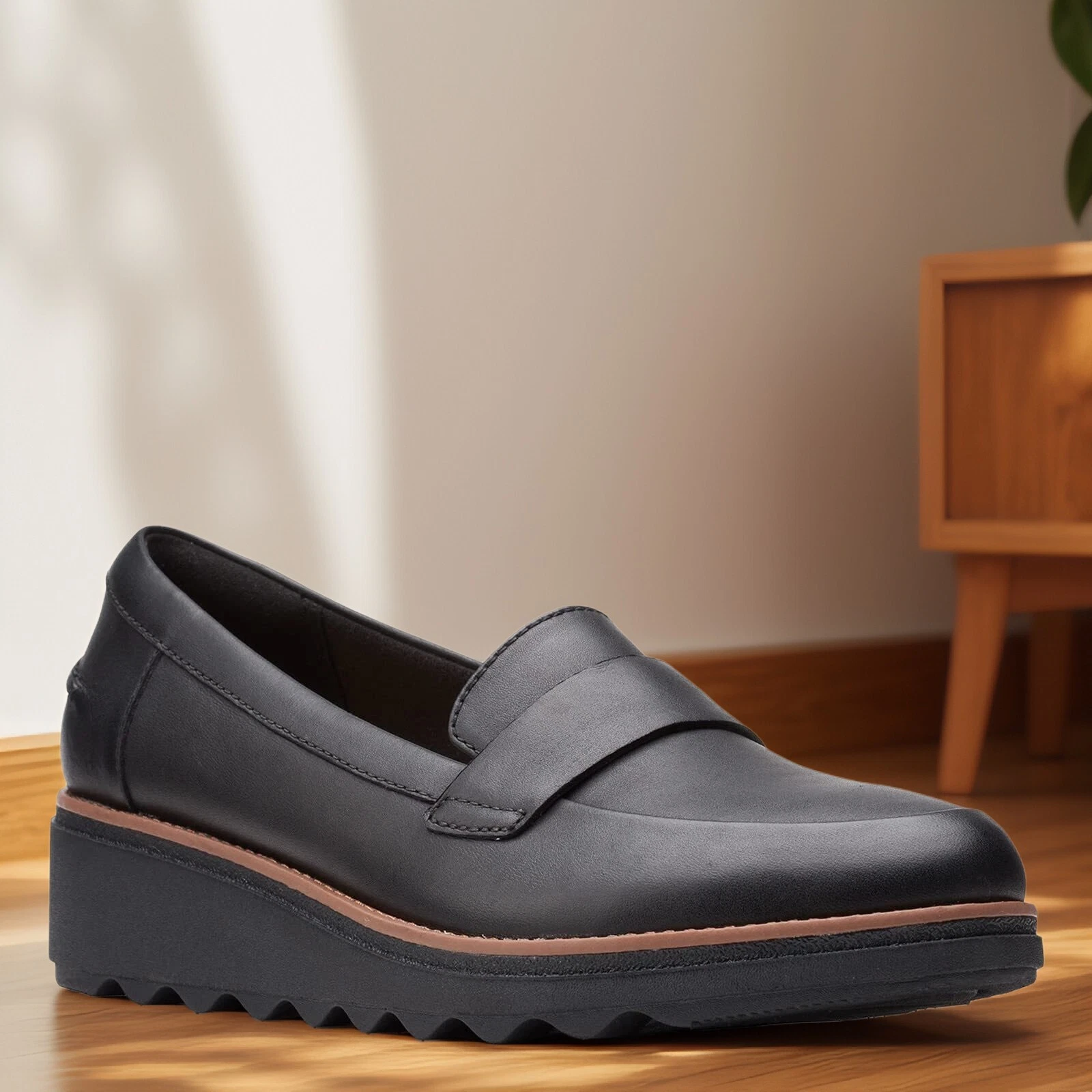 Mocassino donna Clarks Sharon Gracie punta mandorla bordeaux taglia 9 nuovo con scatola