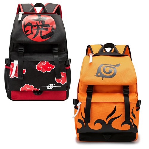 Anime Akatsuki Backpack Red Cloud Leaf 