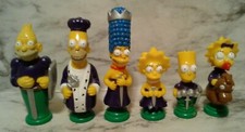 6 piezas de repuesto de PVC de ajedrez 3D Simpsons 1991 púrpura adornos para pasteles reales