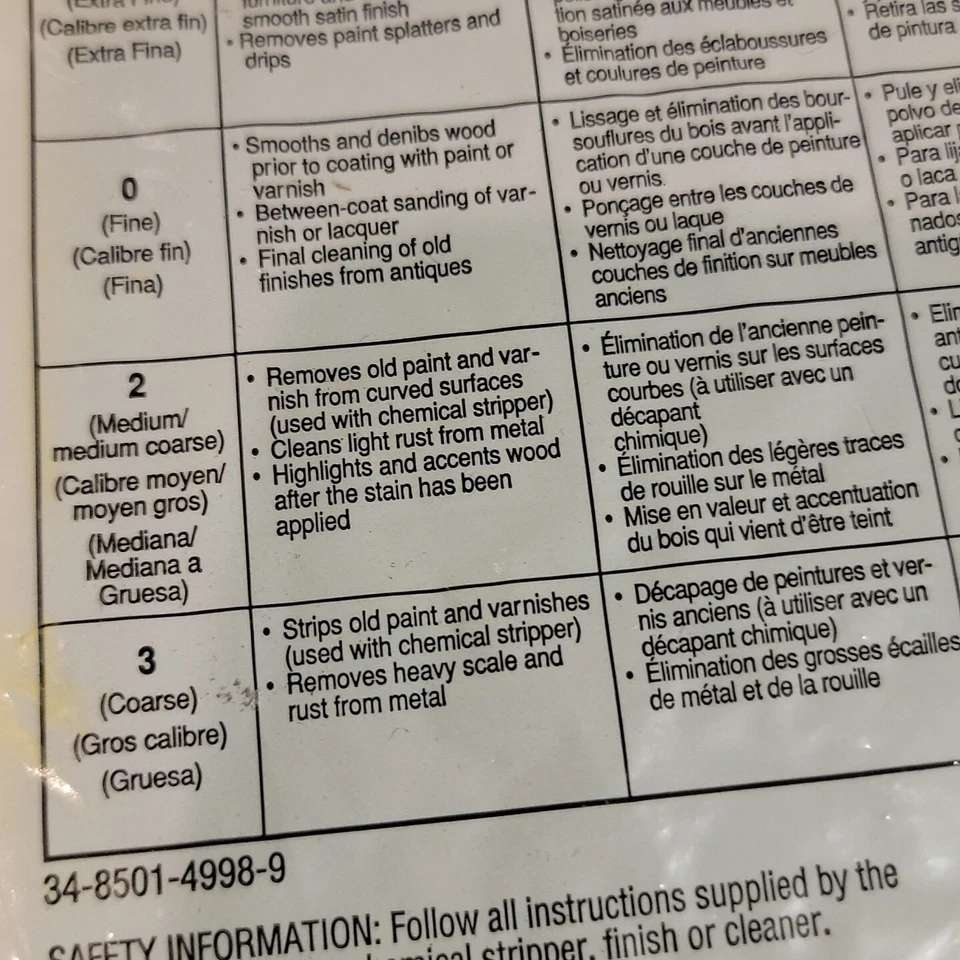 (5)- Lana de acero sintético 3M #2 - grueso medio/medio (6 por paquete) Foto 3 de 4