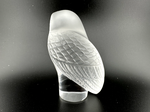 Lalique Shivers Owl Paperweight Signed Crystal France Excellent Condition - Picture 2 of 3