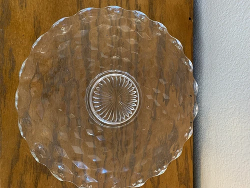 VINTAGE 14" FOSTORIA AMERICAN CLEAR TORTE OR CAKE PLATE/PLATTER 14"