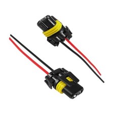 2 PCS Wiring Harness Headlight Socket, 9005 9006 9012 HB3 HB4 Female Adapter