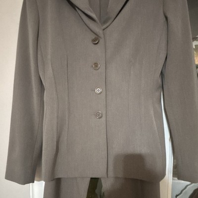 FINITY STUDIO Women s Gray Solid 2-Piece Skirt Suit Set, Size 2