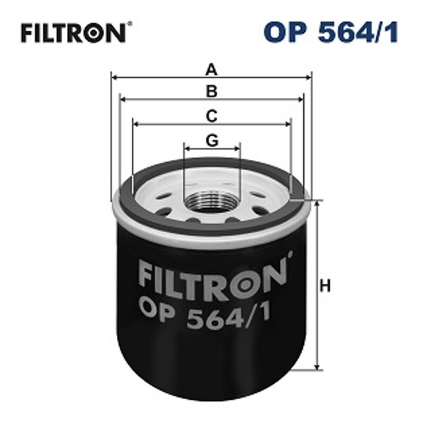 ÖLfilter Filtron Op 564/1 Anschraubfilter FüR Chevrolet Spark Aveo M300 Kalos-image