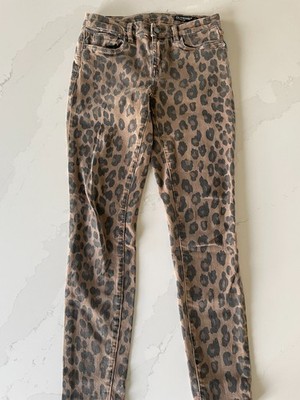 Blank NYC The Great Jones Leopard Jeans High Rise Skinny Tan Womens Size 26