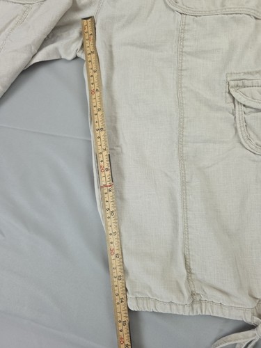 Sonoma Shorts beige Damen 6 Leinen Baumwollmischung Bermuda Cargo Taschen Kordelzug - Bild 9 von 14