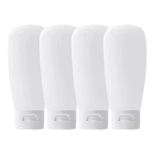 4pcs 100ml Travel Bottles Leakproof silicone refillable tubes Squeezable Travel