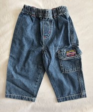 Vintage Sesame Street Elmo Pit Crew Denim Cargo Jeans Toddler 12M
