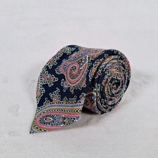 Polo by Ralph Lauren Tie 100 Silk Hand Made in Italy Paisley L60 1/2 W3 1/4 EUC