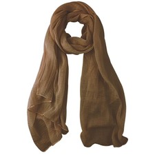 Summer Cotton Blend Crinkle Scarf Shawl Wrap Lightweight Soft 65x30 Inch