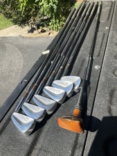 Vintage Jack Nicklaus Golf Clubs Set Lot Wood  Irons Right Hand Golden Bear