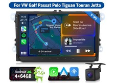 9"Autoradio Radio für VW Polo 09-13 Android14 4+64 Wireless CarPlay mit GPS 2DIN
