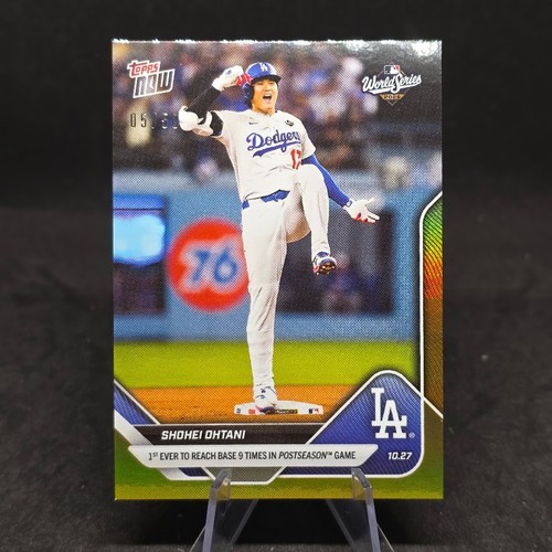2025 Topps NOW MLB SHOHEI OHTANI Reaches Base 9 Times in WS Gold Foil /50 #906