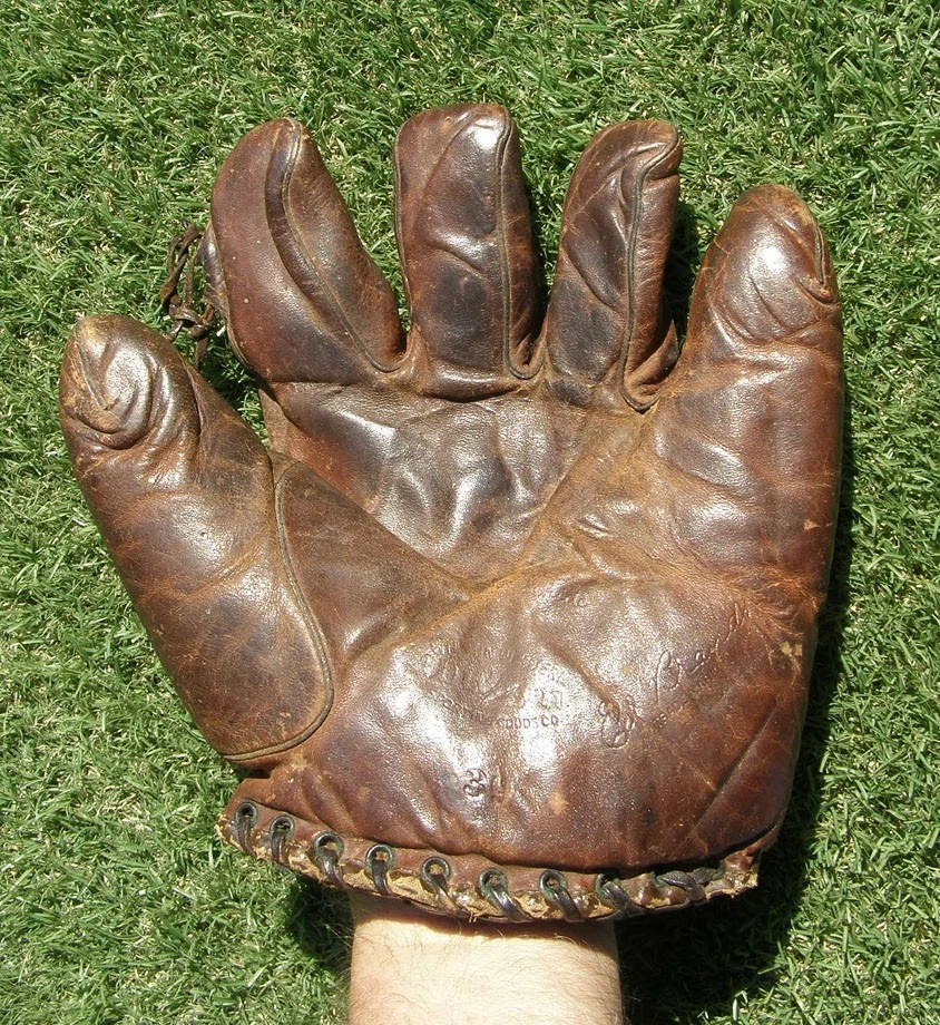 Antique 1920's Wilson Western Ed Brandt Baseball Glove, Vintage, Boston Braves - Image 3 of 4