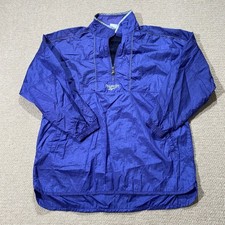 Vintage Reebok Track Jacket Mens Large Purple 1/4 Zip 90s Shell Anorak