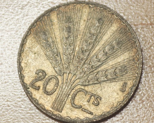 1942 Uruguay 20 Centesimos Silver