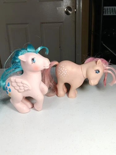Vintage My Little Pony MLP lot if 2 G1 1982-83 ponies Sprinkles and Cotton Candy