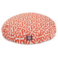 Orange Aruba Large Round Indoor Outdoor Pet Dog Bed With Removable Washable Cove