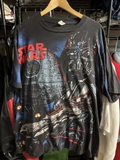 Star Wars Vintage T-Shirt Darth Vader All Over Print AOP In Advance Tag Size XL